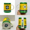 Kubek Pamiątkowy Mistrzostw Świata w Piłce Nożnej - Ceramiczny Kubek do Kawy z Nadrukiem Godła Drużyny, 350ml, Bezpieczny w Kuchence Mikrofalowej i Zmywarce, Idealny Prezent dla Fanów Piłki Nożnej