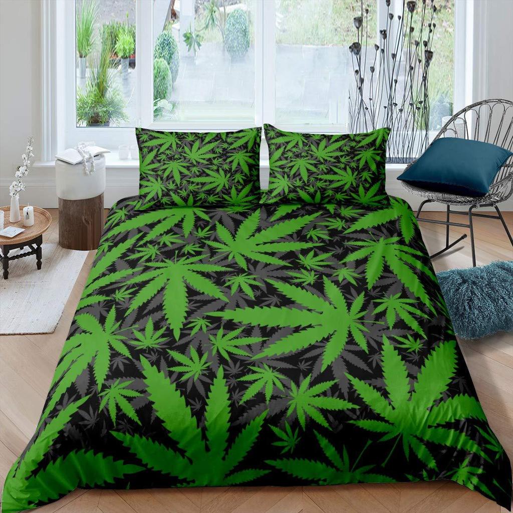 Horror Spider Web Pattern Three-Piece Digital Printed Bedding Halloween Themed Bed Cover