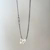 Hollow Butterfly Necklace Women's Light Luxury Niche Ins Design Sense Premium Sweater Chain Accessories Titanium Steel Necklace Pendant Women