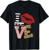 Valentine Red Lips Love Leopard T-Shirt
