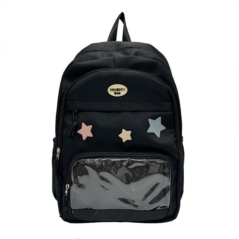 Schoolbag New Cute Soft Sister Schoolbag University Women Large Capacity Transparent Model College Backpack Girl Primary and Secondary School Students