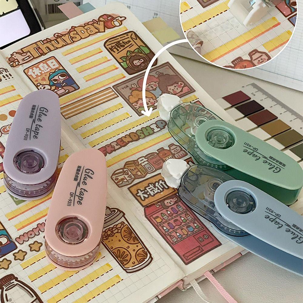 DIY Scrapbooking Dot Glue 4M Large Capacity Roller Glue Tape Portable Glue Tape  Student Gift