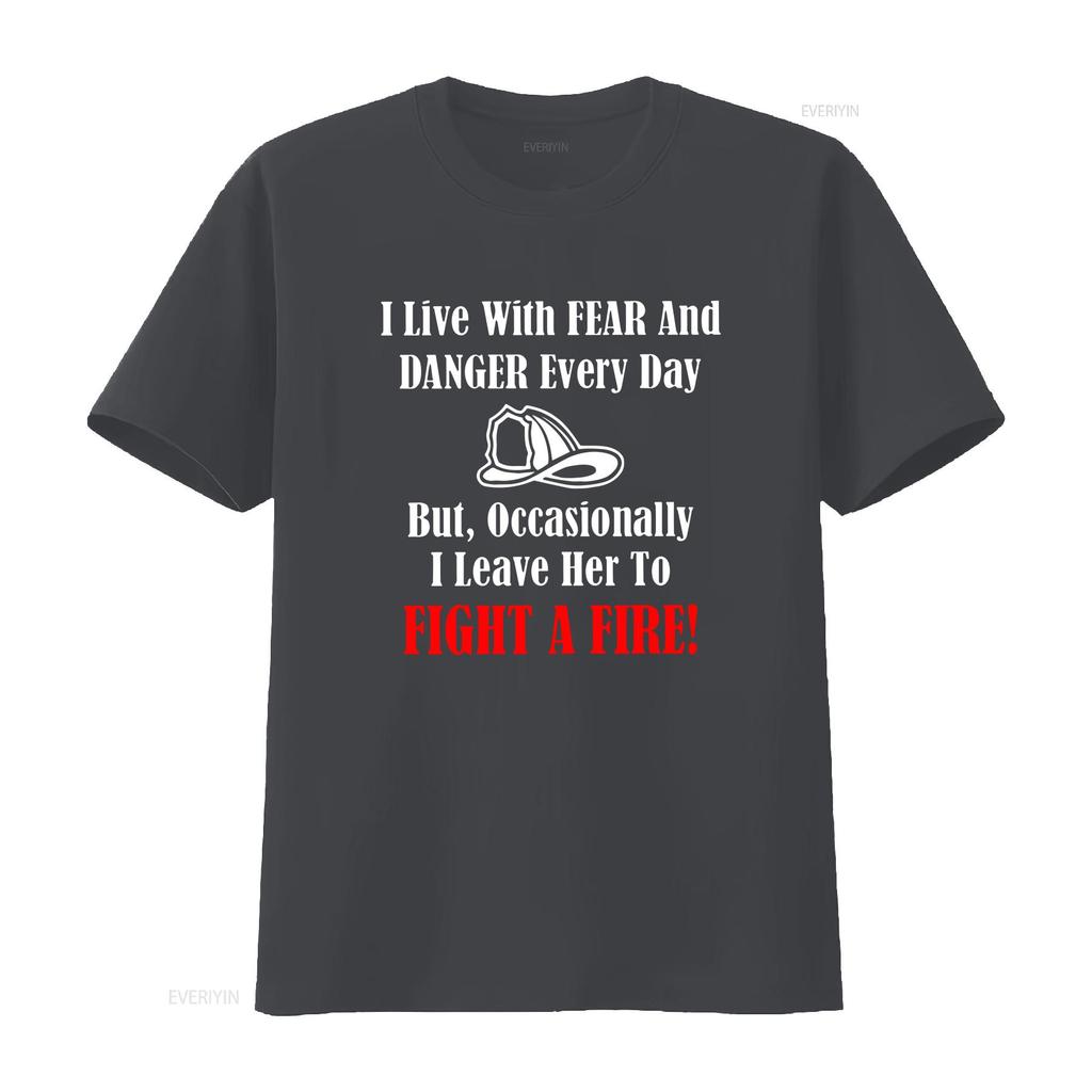 Firefighter T Shirt Fireunisex Quote Firefighting Danger First Responder Emergency Services Heroes Vintage Washed Versatile
