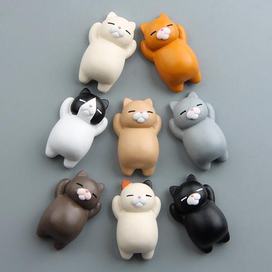 Fridge Magnet Various Cute Cartoon Cat Magnetic Resin Craft Decoration 3D Kitten
