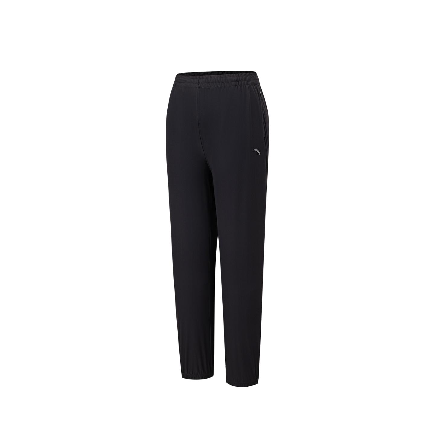 Anta Womens Knitted Sports Long Pants Summer Casual Pants Women bottoms Basic-Black 962627307-1 XS