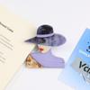 Acrylic Lady with Hat Brooch Cartoon Modern Girls Badge Women Portrait Pin  Clothing Accessories