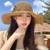 Sun Protection Seaside Sun Hat Large Brim Bow Panama Hat Summer Beach Fisherman Hat
