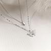 Vintage Layered Crystal Butterfly Necklace Stylish Minimalist Design Pendant Necklaces Gift for Women Teen Girls Girlfriend