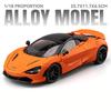 1/18 McLaren 720S Alloy Track Racing Car Model Diecasts Metal Sports Car Vehicles Model Simulation Sound Light Collection Kids Toys Gift