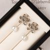 Super Fairy Exquisite Sweet Flower Pearl Earrings Women'S Fashion Temperament Beautiful Personality Advanced Sense Earrings