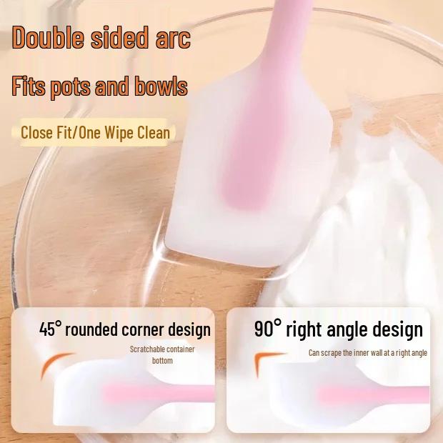 Silicone Spatula 0.01: Heat-Resistant One-Piece Baking Scraper for Cake Cream