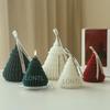 3D Pinstripe Christmas Tree Silicone Candle Mold DIY Handmade Soap Plaster Crafts Crystal Resin Casting Tool for Holiday Gifts