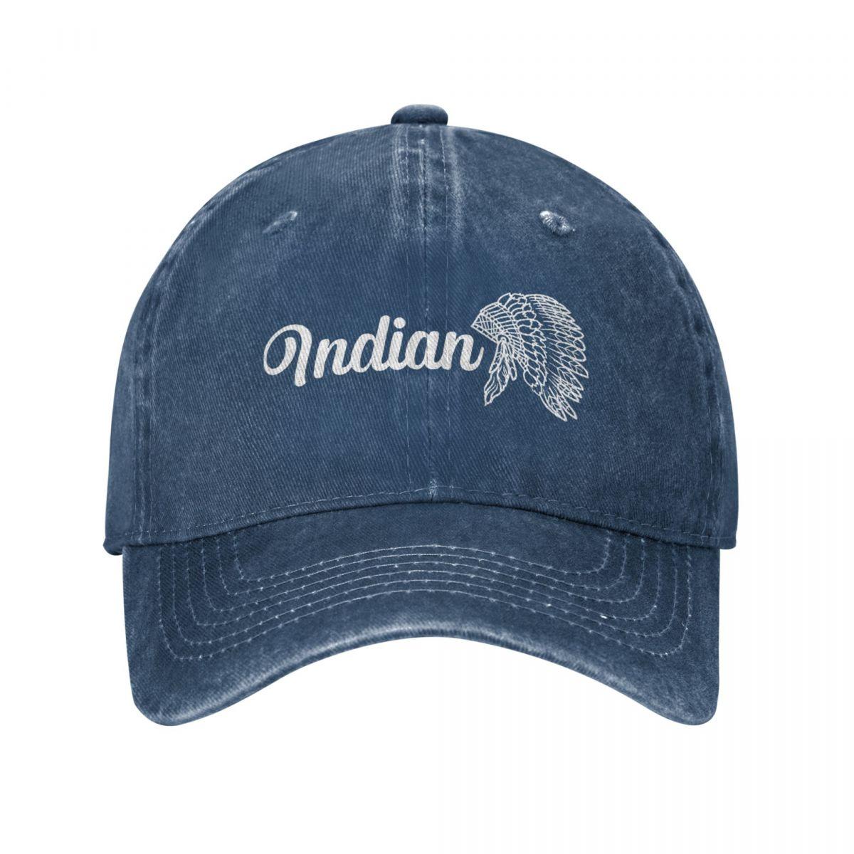 TtCap Casual Indiase Motocycles Logo Baseball Caps Unisex Stijl Versleten Gewassen Snapback Hoed Outdoor Zomer Hoeden Cap One Size