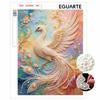 Pearl Painting Kit, 5D Pearl Shaped Diamond Elegant White Phoenix Painting Kit Suitable for Home Living Room, Bedroom, Study Room Wall Art Gifts
