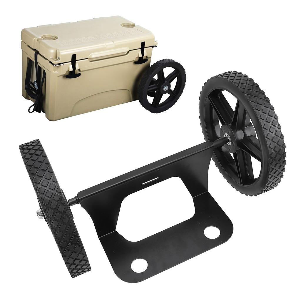 Cooler Cart Wheel Frame Kit, Fits 15.5-17.5in Coolers with 12in Wheels Easy Assembly Camping Beach High Load Capacity