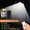 2400w Led Solar Flood Light With Remote Control 3 Lighting Modes Motion Sensor Outdoor Security Street Lamp