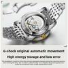 JIN SHI DUN Automatic Mechanical Watch, Fashionable Thin Waterproof Watch for Men