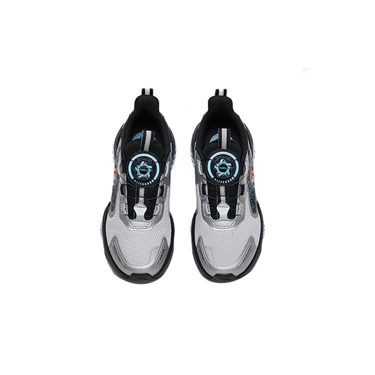 Anta Kids UFO 4.0 Non-Slip Shock Absorbing Wear-Resistant Casual Shoes Kids Shoes Silver Black Blue 312235588-12
