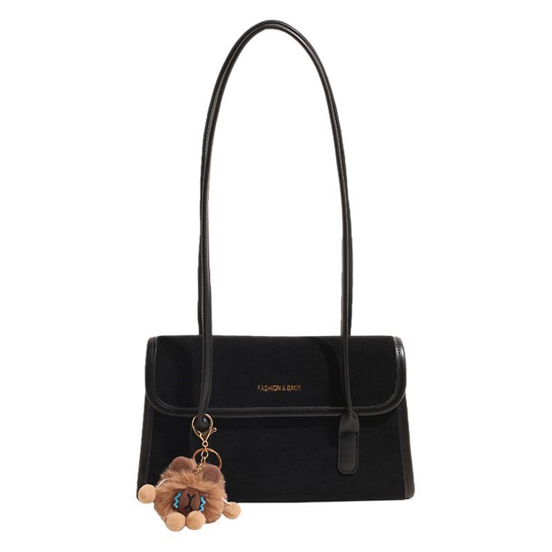 French niche bag women's 2025 autumn new trendy texture shoulder bag foreign style portable baguette armpit bag