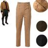 Steampunk Victorian Pants Men Regency High Waist Fall Front Trousers Retro Suspenders Overalls