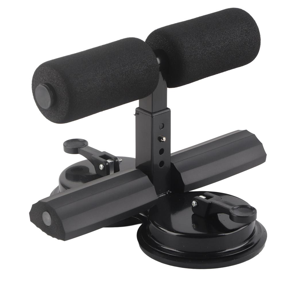 Sit Up Bar Portable Sit Up Assistant Device for Fitness Exercising Abdominal Muscles Full Body Training Double Suction Cup Black