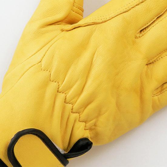 1 Pair Working Gloves Waterproof Faux Sheep Skin Anti-slip Hand Protector Thickened Wear Resistant Construction Repair Work Outdoor Yardwork Gardening