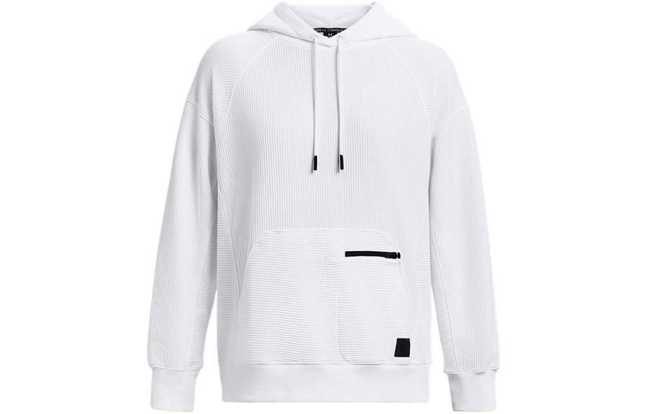 Under Armour Ottoman Sweatshirts Women s White Hooded Thickened Regular 1379775-100 XL