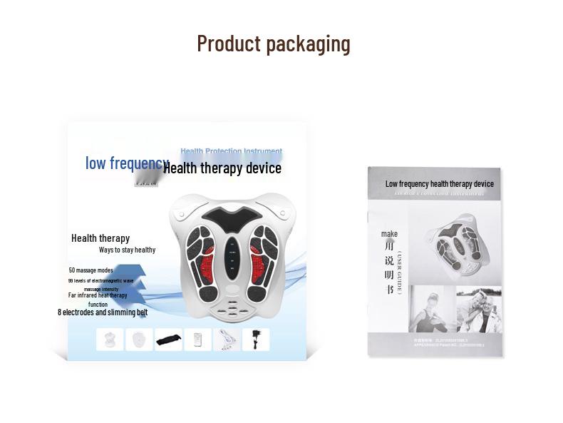 Low-Frequency EMS Foot Massager with Multi-Level Adjustment & Infrared Physiotherapy, CE Certified