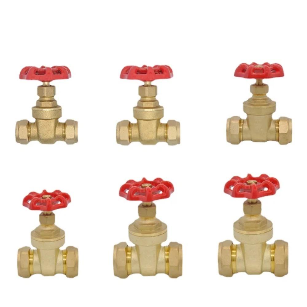 Fit 15mm 22mm 28mm 35mm 42mm OD Copper Tube Compression Union Brass Gate Valve Switch For Plumbing Water Heating Pump Isolation
