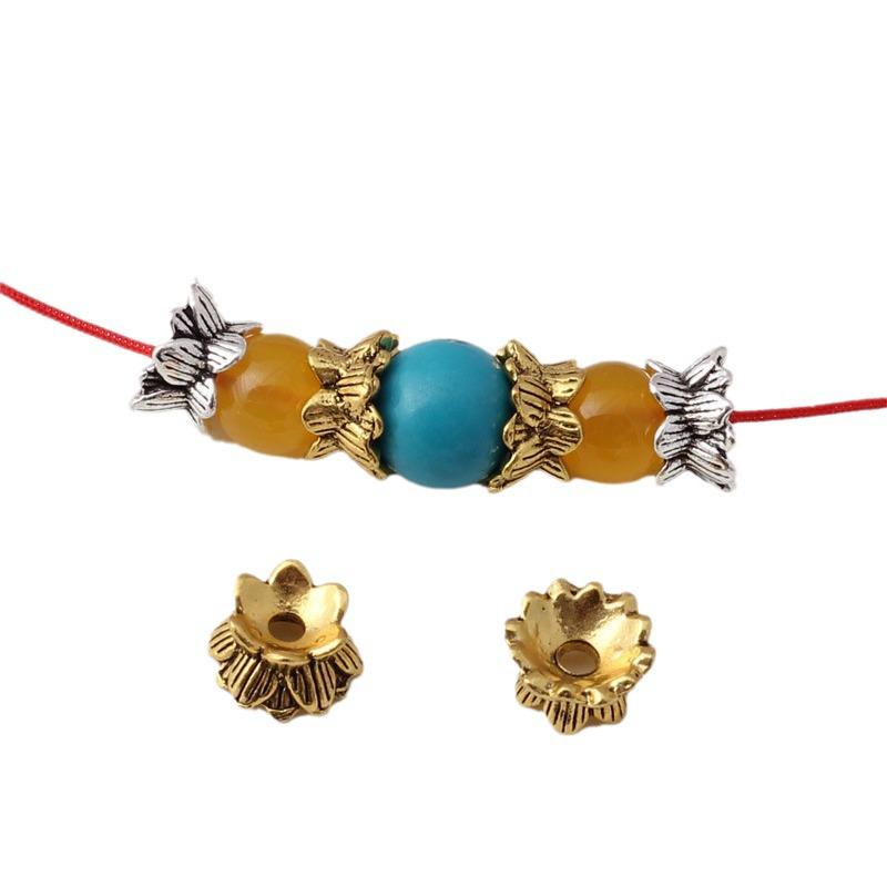 

Tibetan Silver Retro Lotus Flower Cup Jewelry Separator Small: 6x8x5mm античная золотой