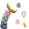 Little Mermaid Balloons Garland Kit Mermaid Tail Purple Green Latex Balloon Girls Birthday Wedding Under The Sea Party Decor