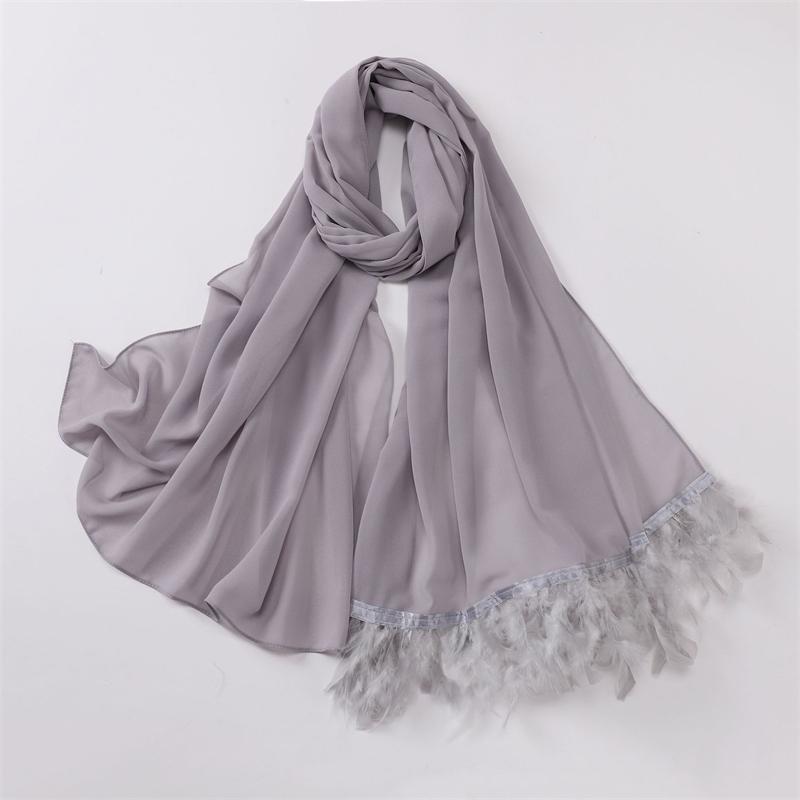 Women Long Solid Muslim Chiffon Hijab Scarf Head Wrap For Female Hijabs Scarves Jersey Hijabs Islamic Turban Headband Shawl