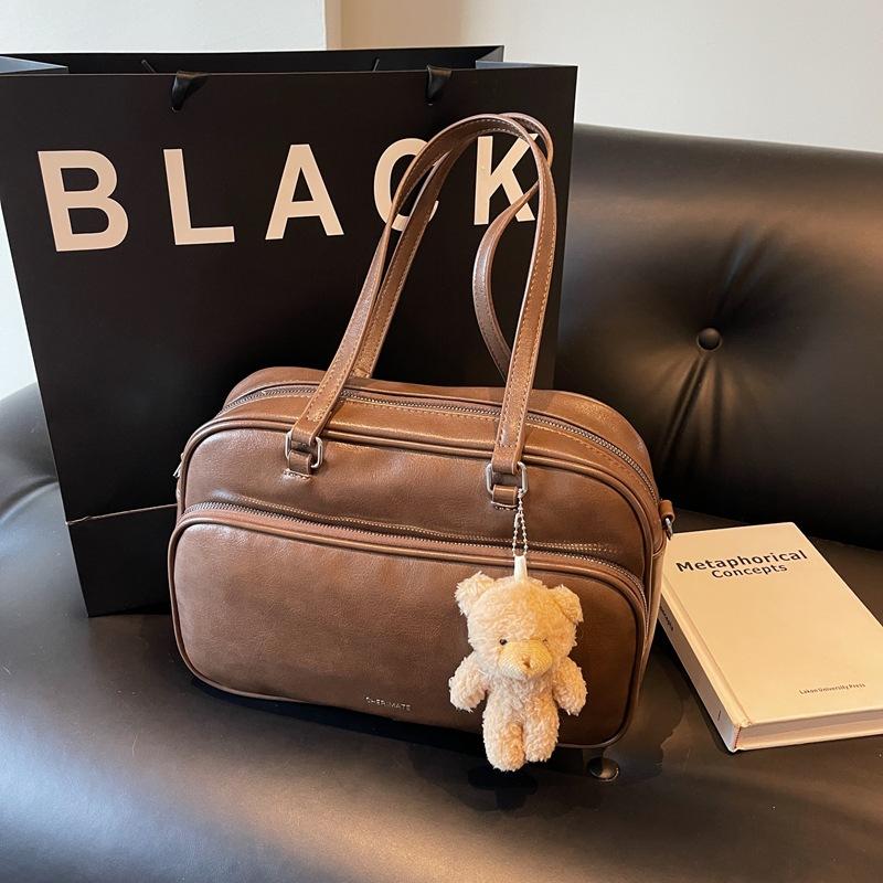 

Popular fashion shoulder bag women s 2024 autumn new simple trend retro small square bag casual messenger bag No pendant світло-коричневого кольору