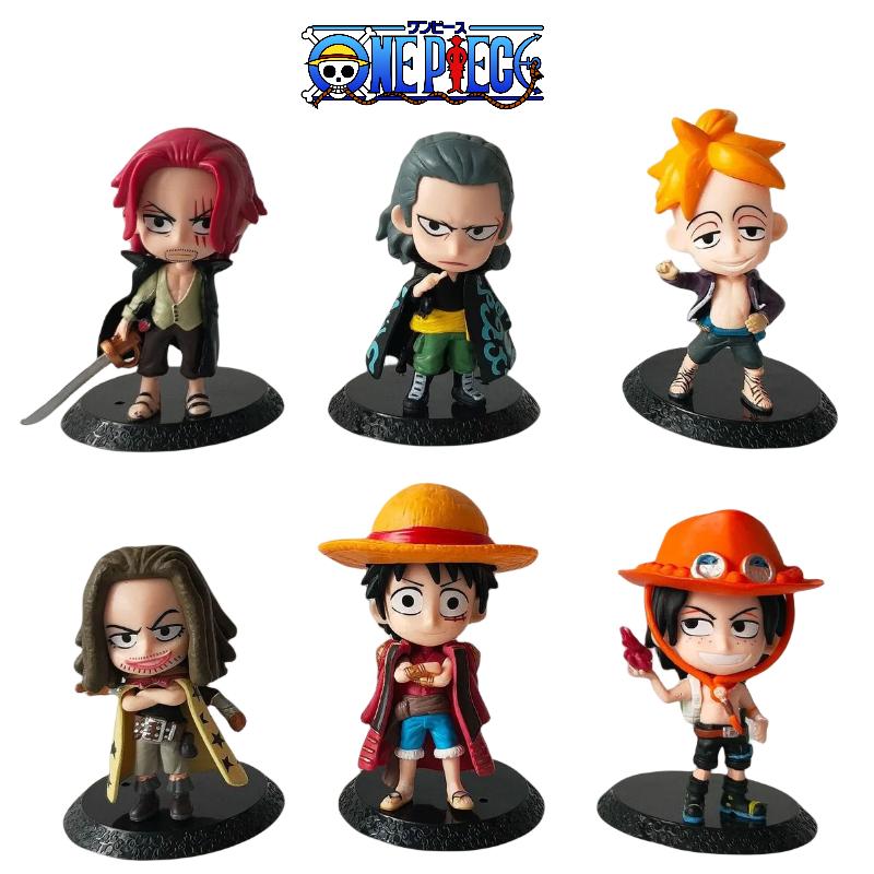 Piece One 6pcs Luffy Marco Pvc Action Figure Model Home Decoration Toy Gift Fans