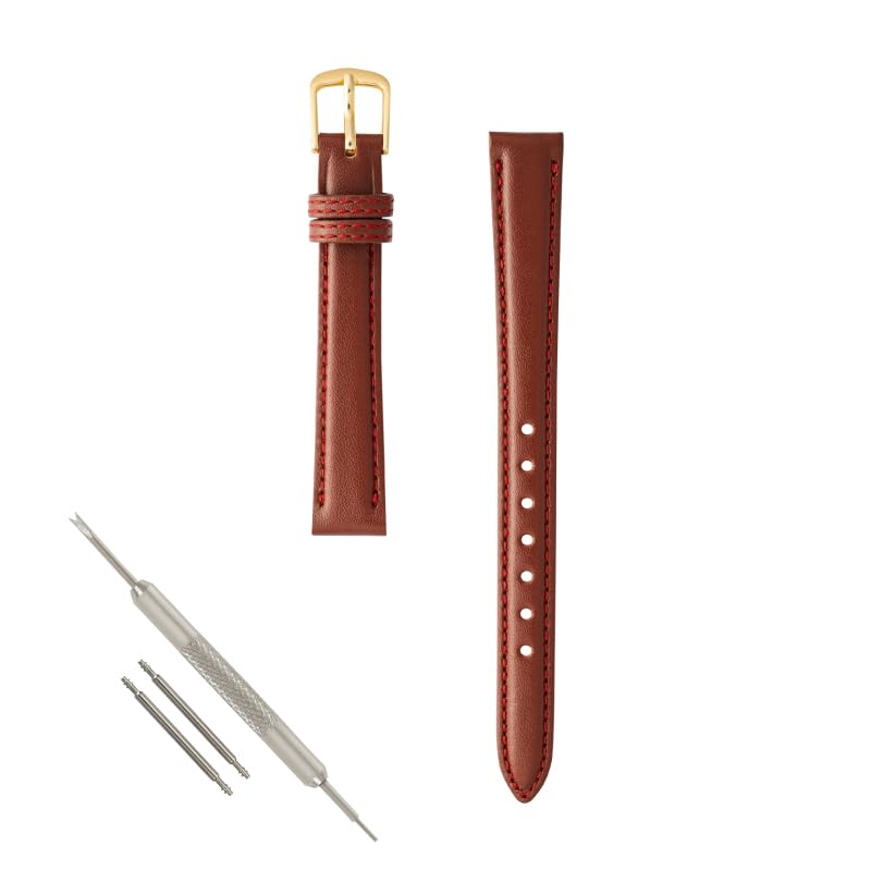 

[Amazon.co.jp Exclusive] BAMBI Watch Strap, Genuine Leather, 10mm ~ 20mm, Antibacterial and Deodorizing, Replacement Watch Band, Brown BCE115CP-G
