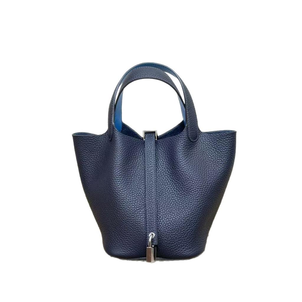 Old Qianfeng High-End Handgefertigt Halbgewachstes Garn Gemüsekorb Eimerbeutel Echtleder TC18 Tragbare Eimertasche Leichte Luxus Damenhandtasche