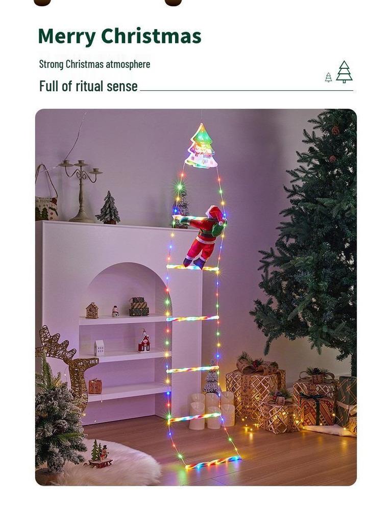 Waterproof LED Outdoor Christmas Ladder Lights for Festive Courtyard Decoration