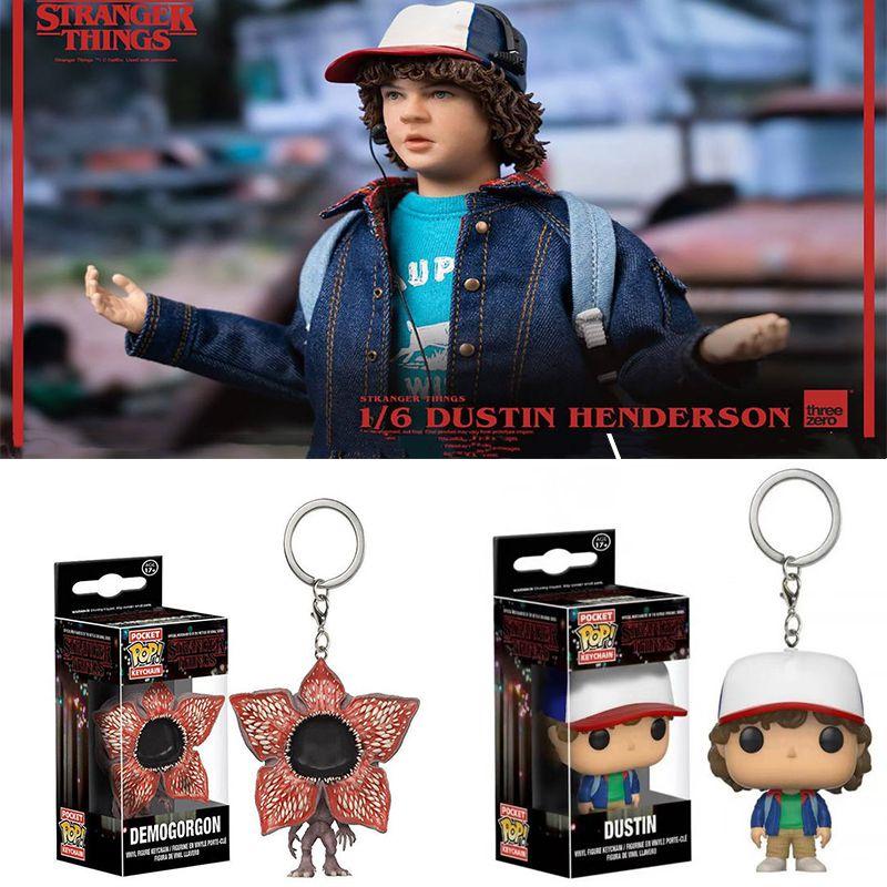 Stranger Things Demogorgon Dustin Keychain Collectible Character Gift