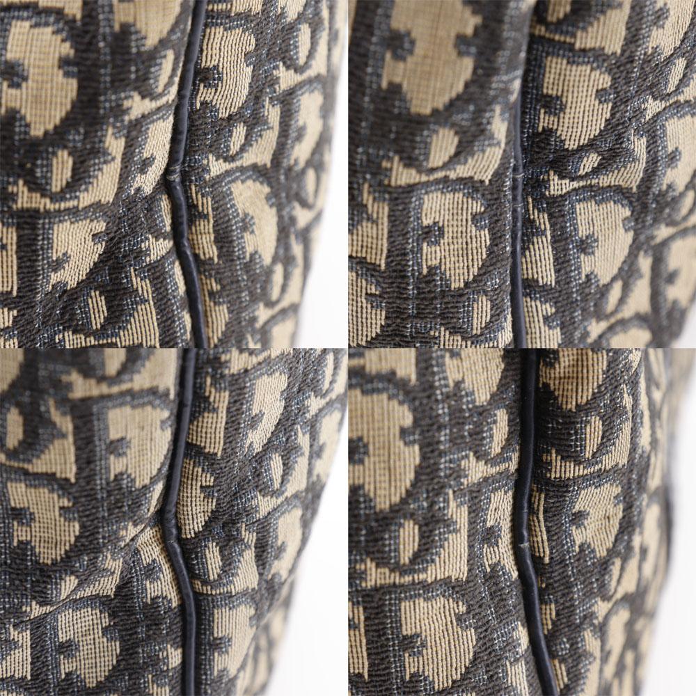 Dior Trotter Boston Bag Mini Boston Vintage Beige Canvas Unisex Used