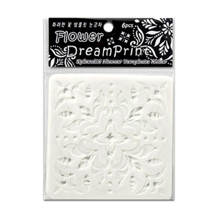6 Pcs Flowers Stencils Drawing Stencils Leaf Templates For Creative Scrapbook Pages And DIY Home Projects