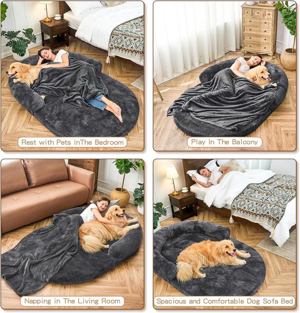 Washable Foldable Pet Sofa & Mat - Large Dog & Cat Bed House