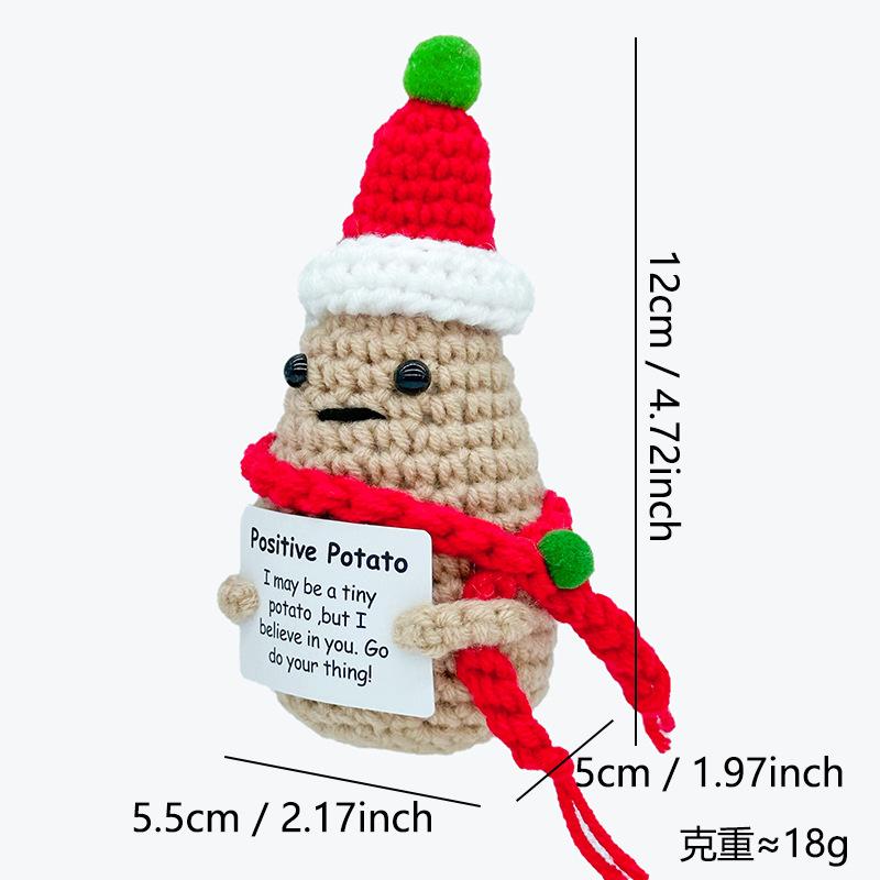 Christmas Tree Car Pendant Color Christmas Tree Woolen Handmade Hook Weaving Gift Creative Pendant Gift Ornament Doll Bag Cloth