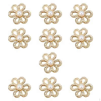 10 Pieces Jeans Tighten Waist Buckles Flower Buttons Replacement Women Compact Elegant