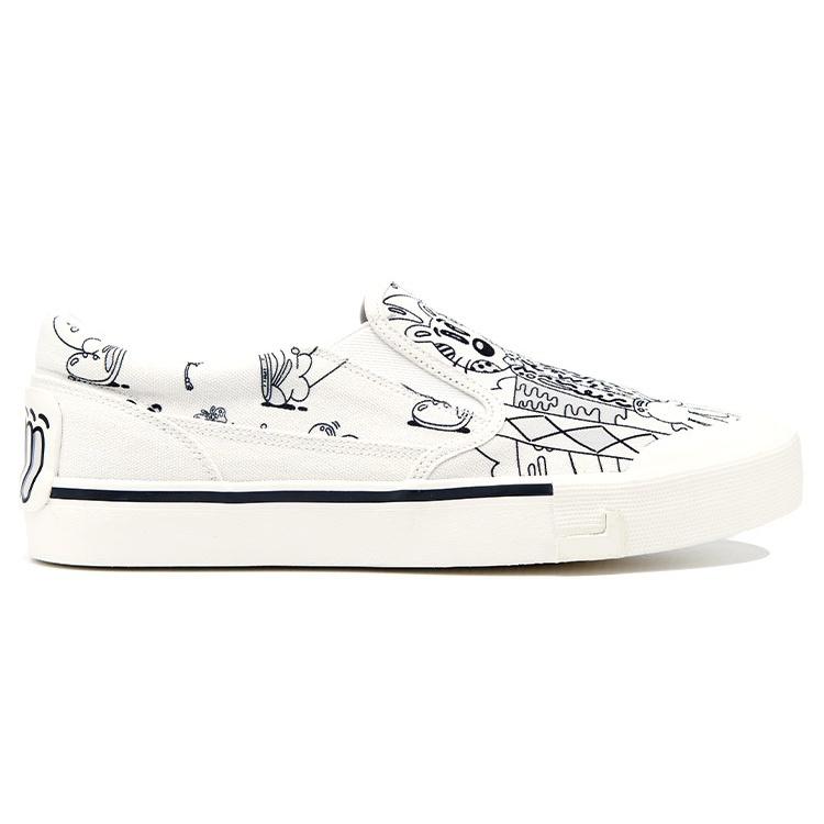 (WMNS) Li-Ning Boogle x Steven Harrington Skate Shoes 'White Black' Women's AECR072-3