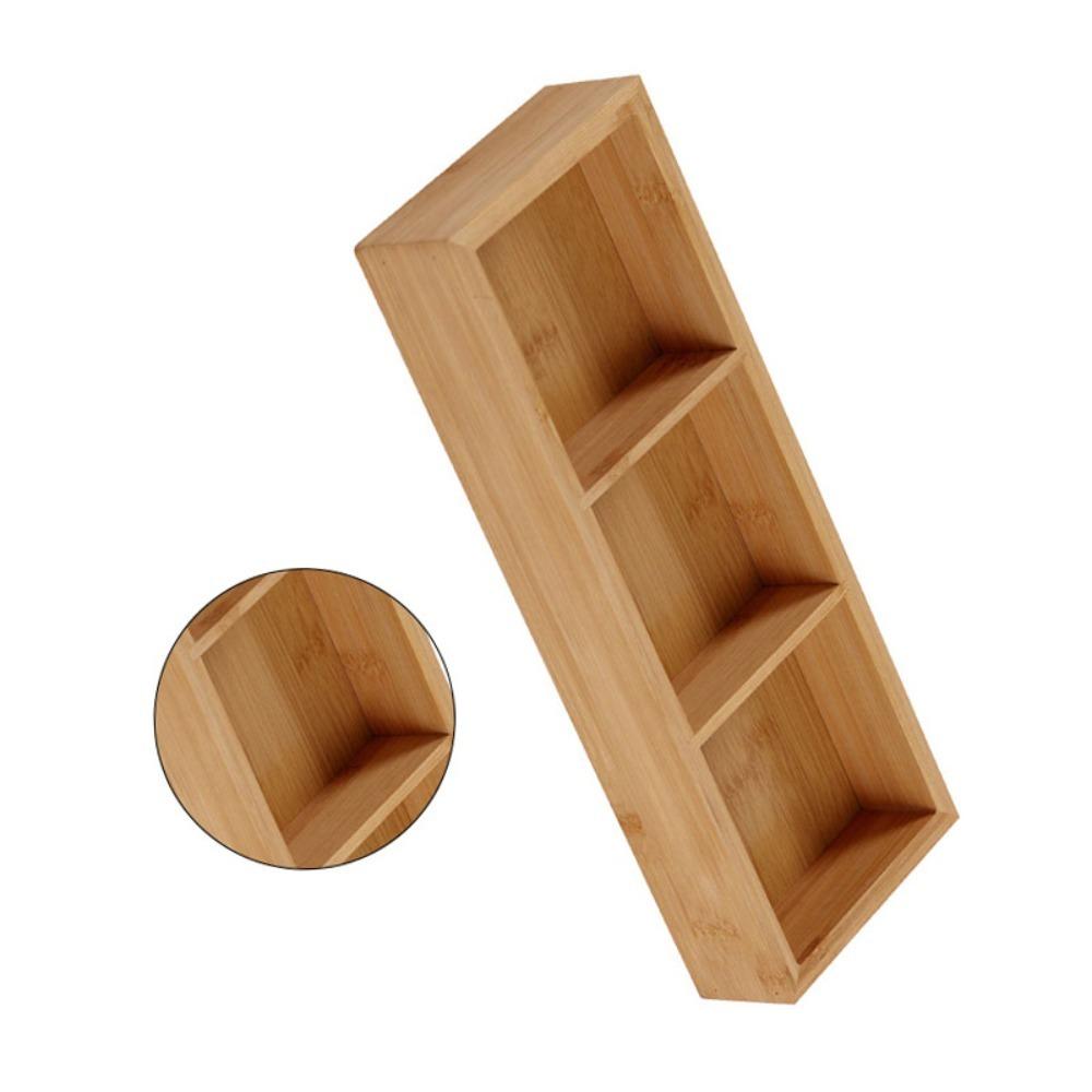 Bamboos Serving Tray Independent Separate Snack Tray Easy To Wipe Display Plate  Afternoon Tea