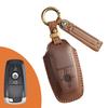 Retro key cover is suitable for Ford Focus Mondeo cover, sharp edge leather shell, pure handmade key bag chain.