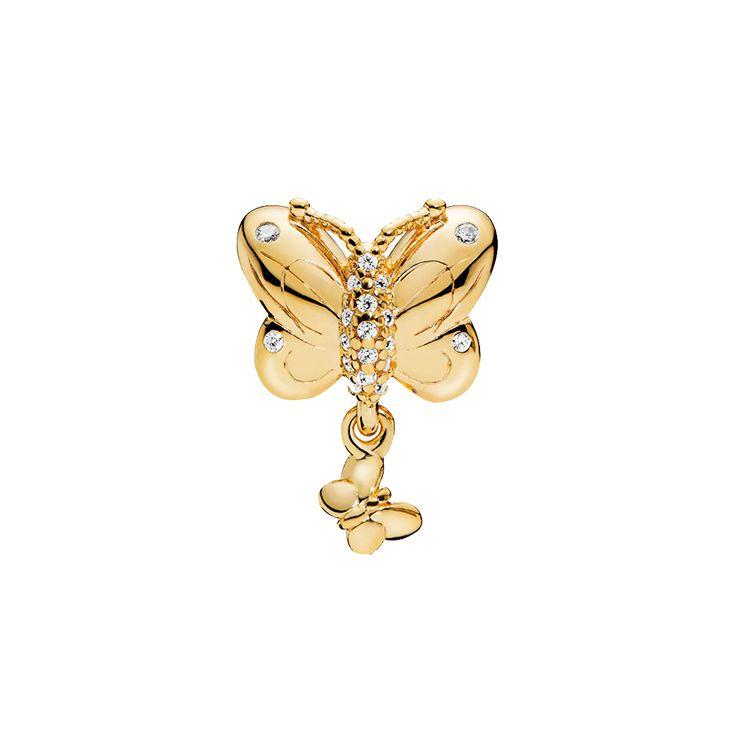 Pandora Shine Butterfly Charm Unisex Charm Gold 767899CZ Gold