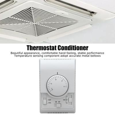 Central Air Conditioning Thermostat Temperature Controller 2 Way Mechanical Control Switch Conditioner 110-220V
