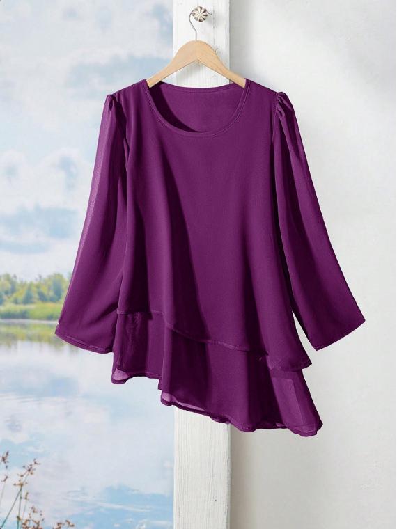 Available 2025: Versatile Summer Elegant Long Sleeve Chiffon Shirt