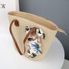 Sun Protection Straw Beach Hat Large Capacity Tote Bag Portable Beach Bag  Travel Outdoors